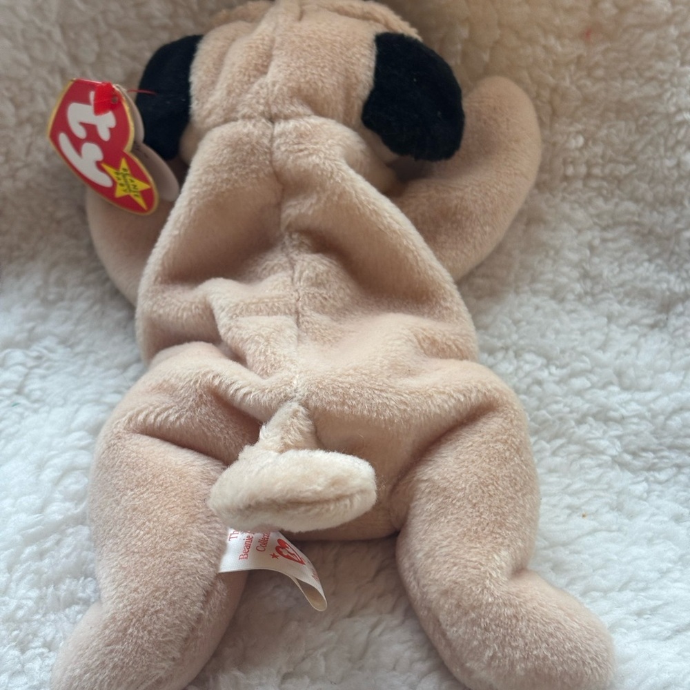 Ty Beanie Babies “Pugsly” Plush Dog Toy - Black and Tan. Retired - Picture 3 of 8